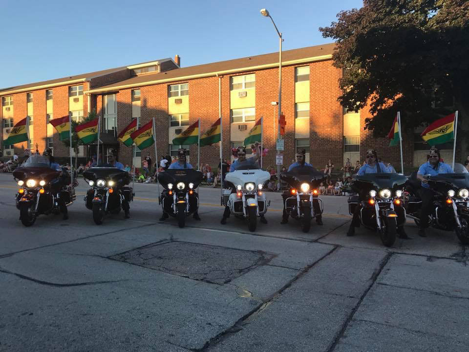 Motorcycle parade support